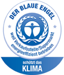 Der Blaue Engel-Klimafreundliche Verkaufsmärkte des Lebensmitteleinzelhandels-Schützt das Klima