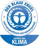 Der Blaue Engel-Energie- und wassersparende Hand- und Kopfbrausen-Schützt das Klima