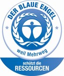 Der Blaue Engel-Mehrwegflaschen und Mehrweggläser-Schützt die Ressourcen