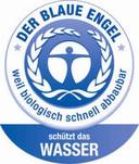Der Blaue Engel-Biologisch schnell abbaubare Kettenschmierstoffe für Motorsägen-Schützt das Wasser